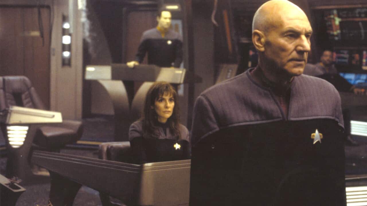 STAR TREK: NEMESIS (US 2002) PARAMOUNT PICTURES MARINA SIRTIS, PATRICK STEWART     Date: 2002