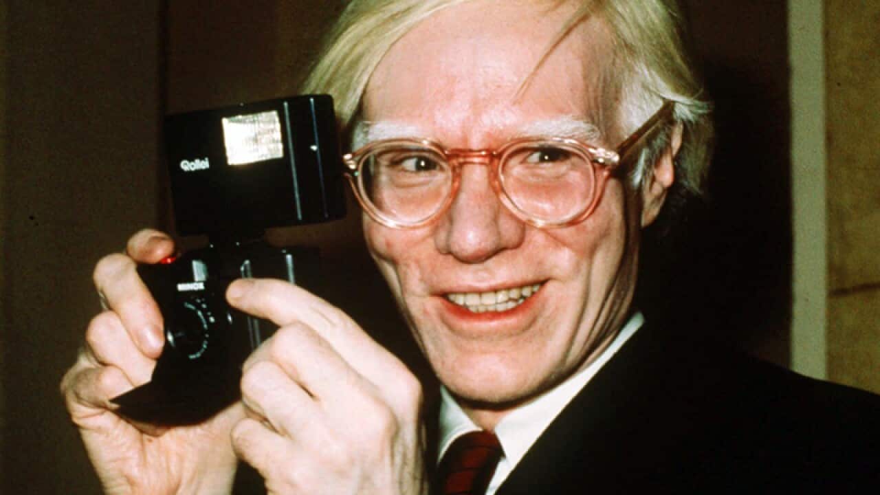 A 1976 image of Pop artist Andy Warhol