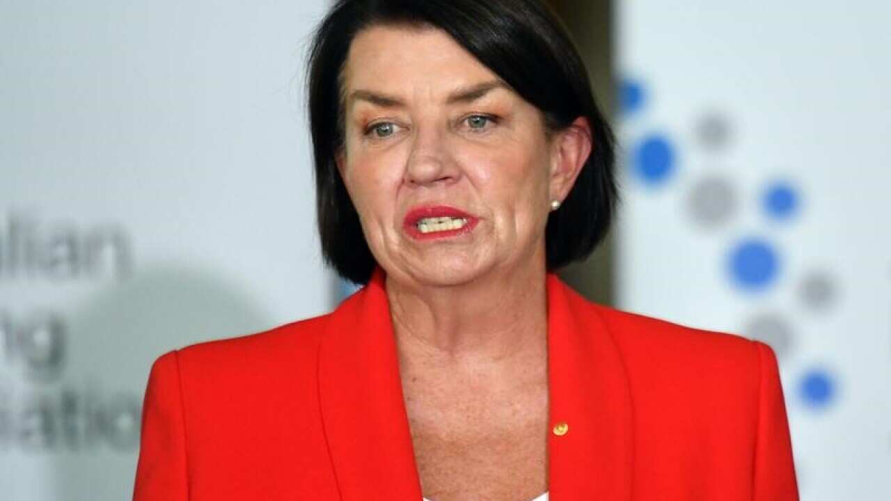 Australian Banking Association CEO Anna Bligh at a press conference.