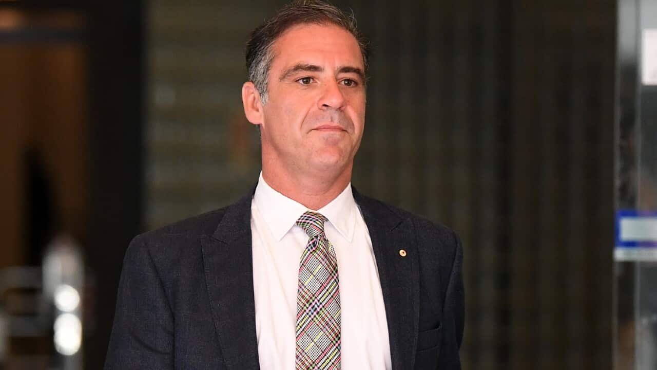 Andrew O'Keefe leaves the Downing Centre Local Court in Sydney, Monday, March 4, 2019.