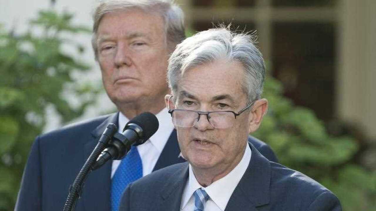 Donald Trump and Jerome Powell