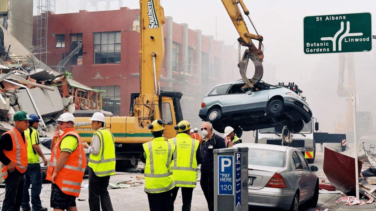 The damages CTV building in Christchurch