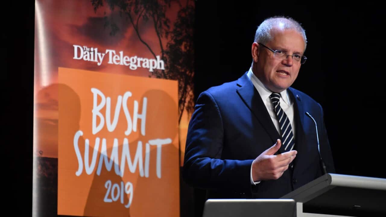 Scott Morrison speaks at the regional summit in Dubbo