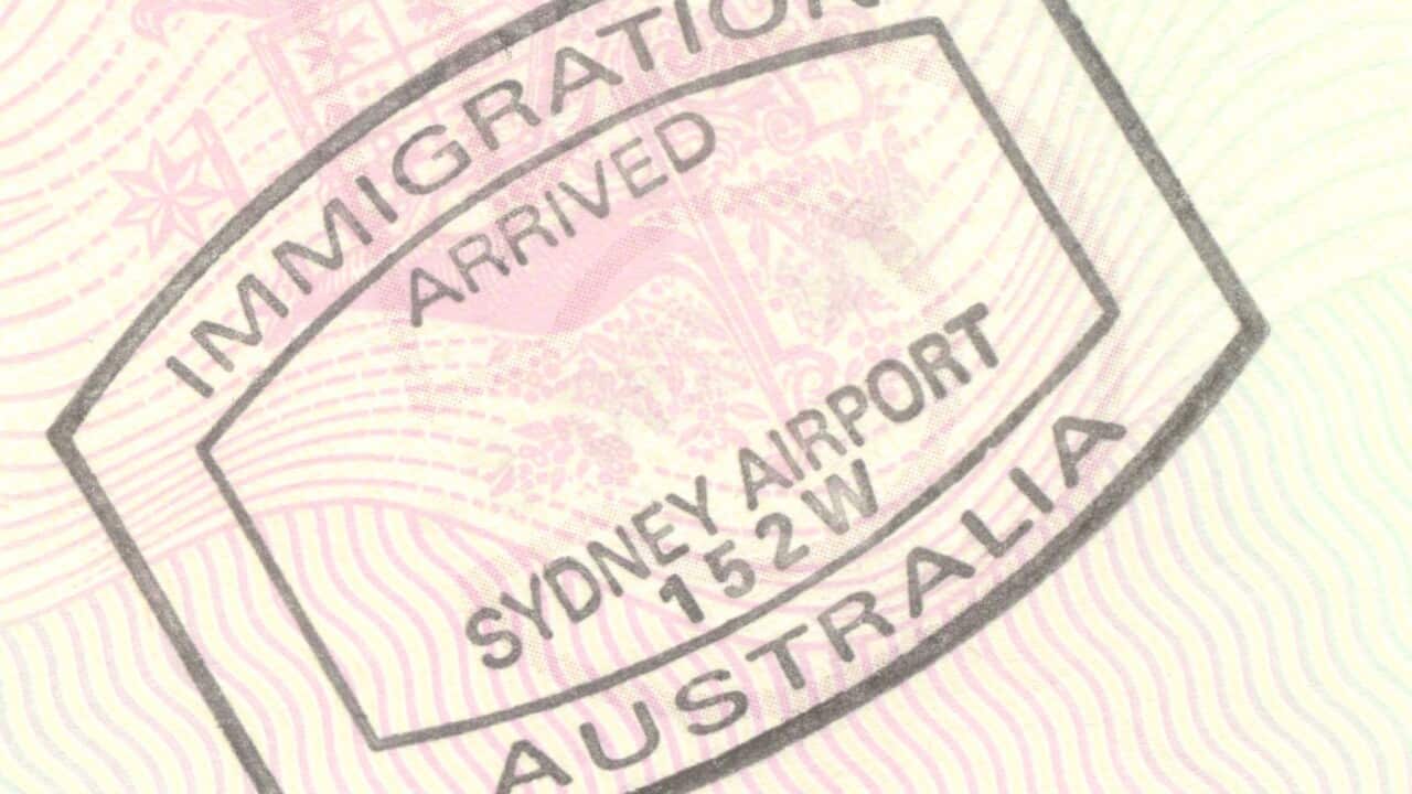 Australia immigration entry stamp
