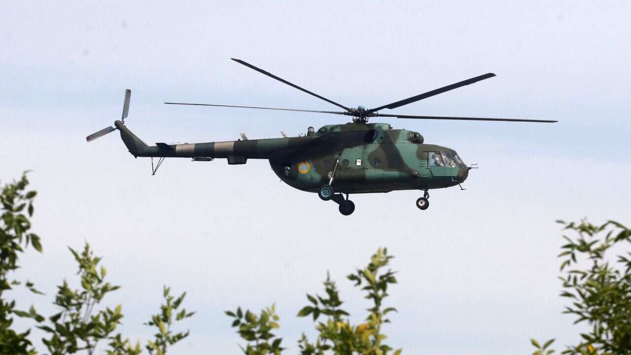 Ukrainian military helicopter