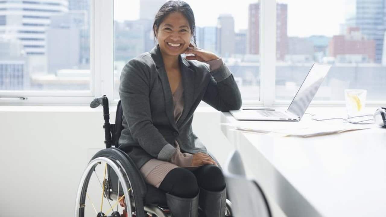 Businesswoman with disability