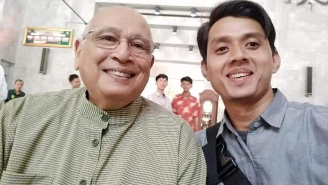 Nuim Khaiyath (left) at his book launch at University of Indonesia, Jakarta on 03 August 2019.