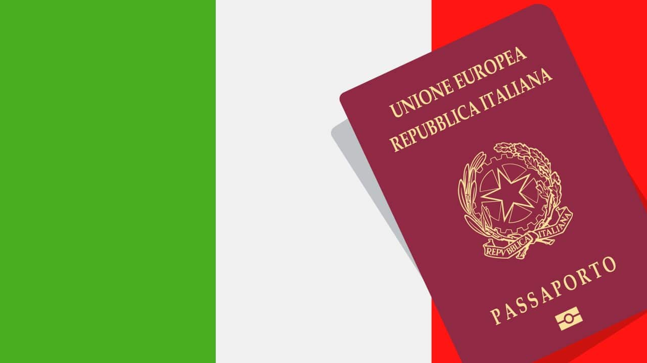Passport and Flag of Italy. National ID and National Flag. Vector Illustration