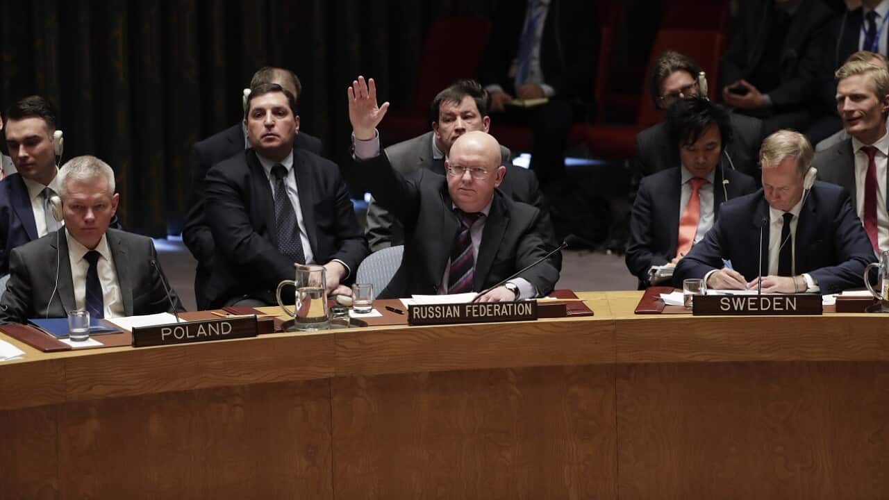 Russia's Ambassador to the United Nations Vasily Nebenzya.