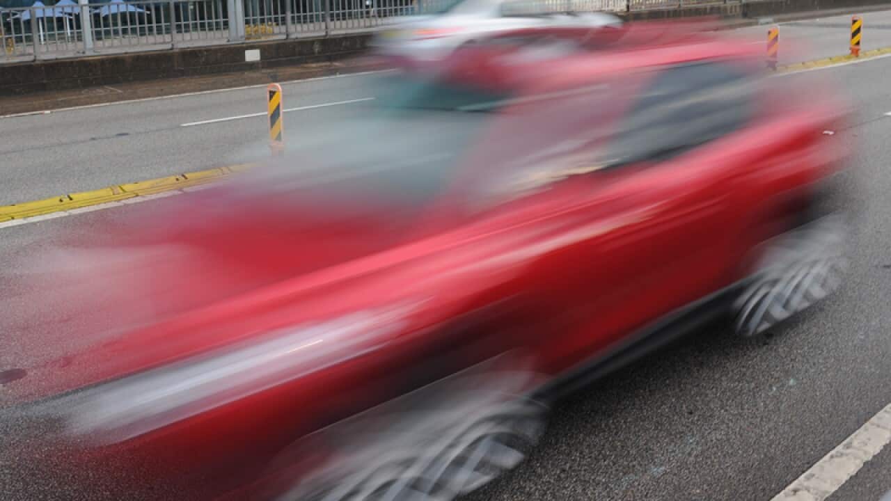Cars seen on a motorway
