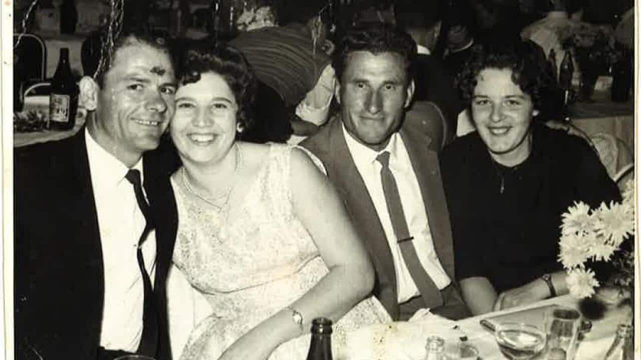 Raljevics and Finkas at friends' wedding