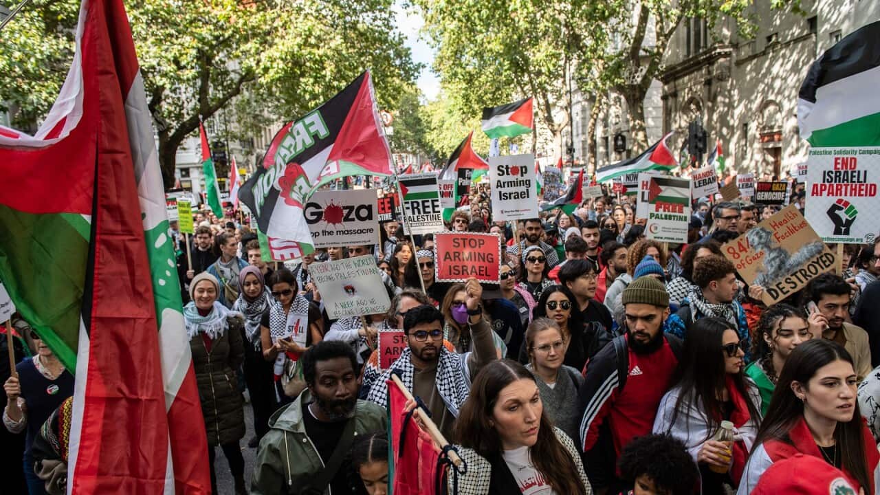 Pro-Palestinian Demonstrators In The UK Mark First Anniversary Of The War I