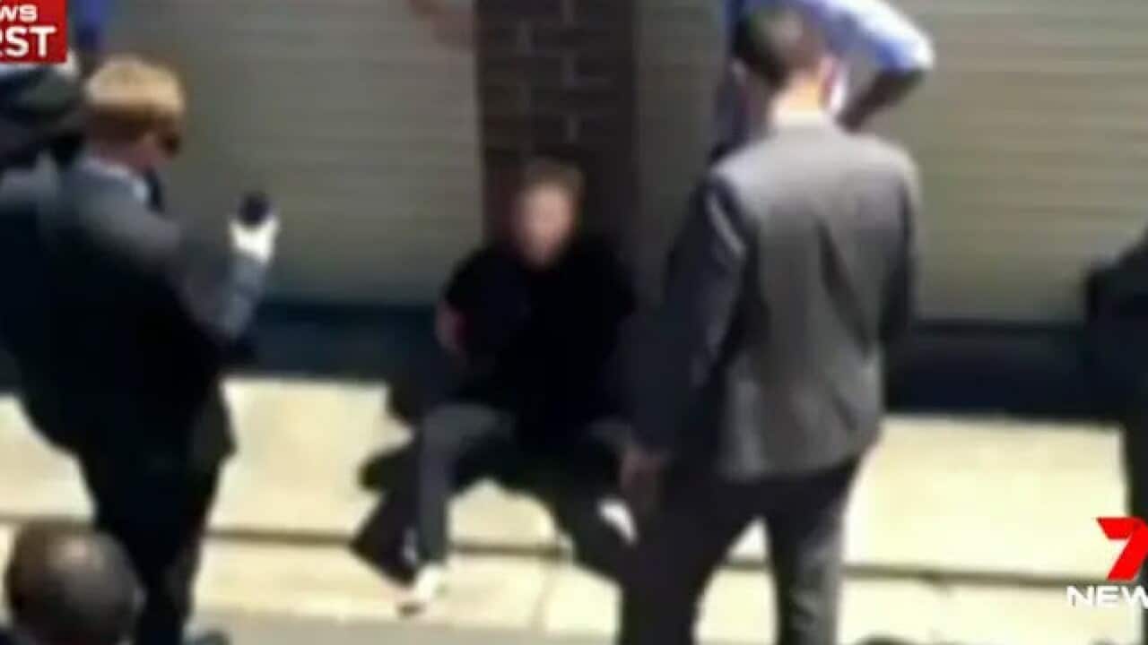 Footage of the teenager being arrested in 2016. 
