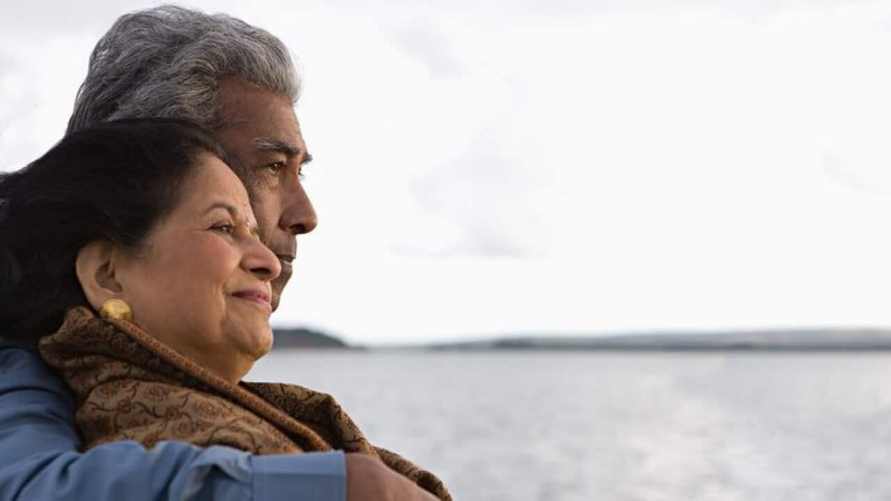 Mature couple by the sea