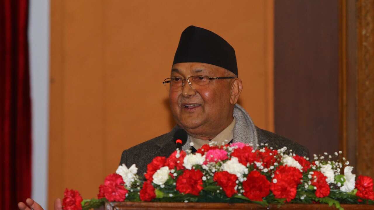 Nepal's Prime Minister KP Sharma Oli.