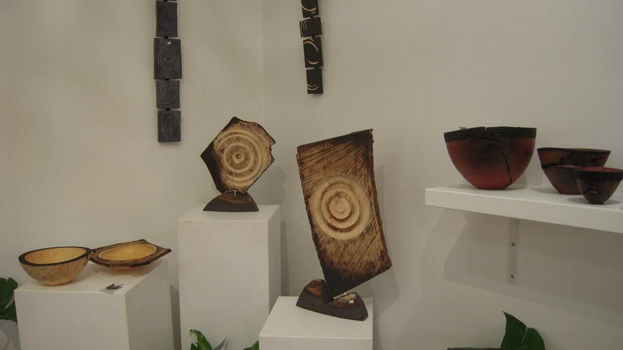 Exhibits at Andrew Potočnik's exhibition at the Bolin Bolin Gallery in Melbourne
