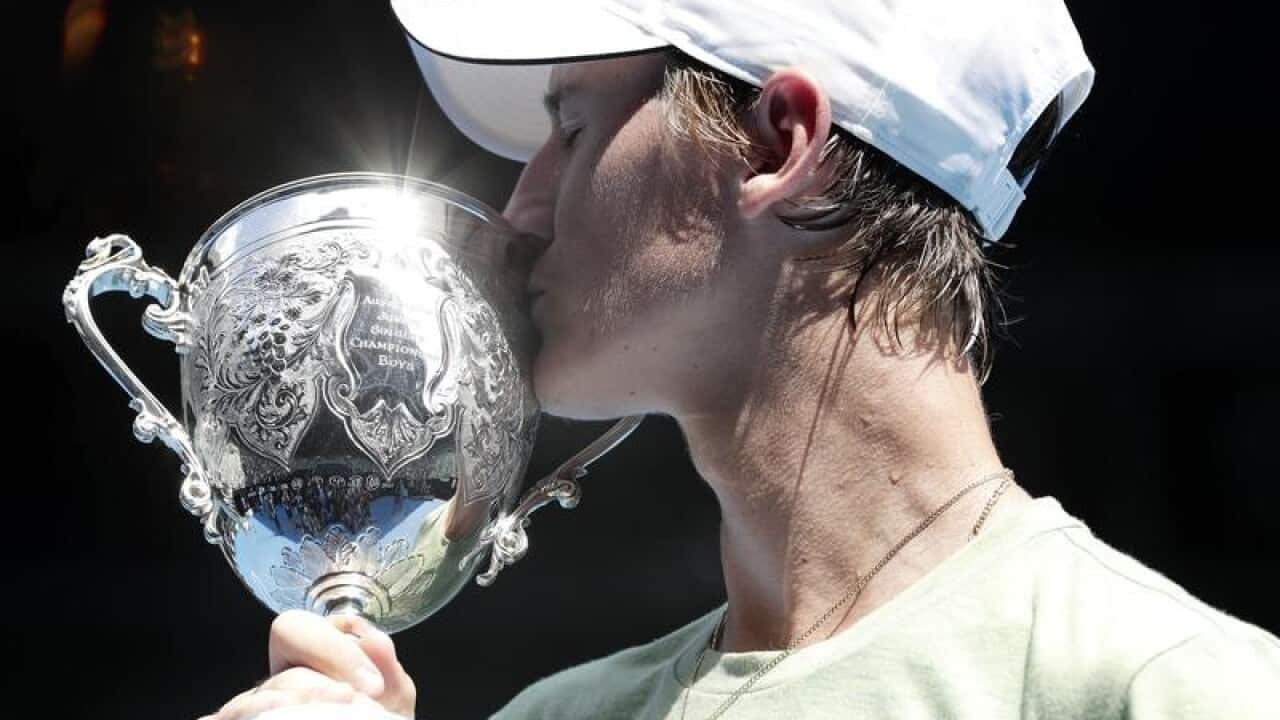 Junior Boys' Singles winner Sebastian Korda of USA