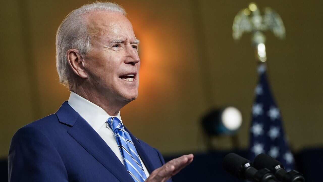 Democratic Presidential Nominee Joe Biden Speaks To The Press Day After Election Day, As Results Still Await