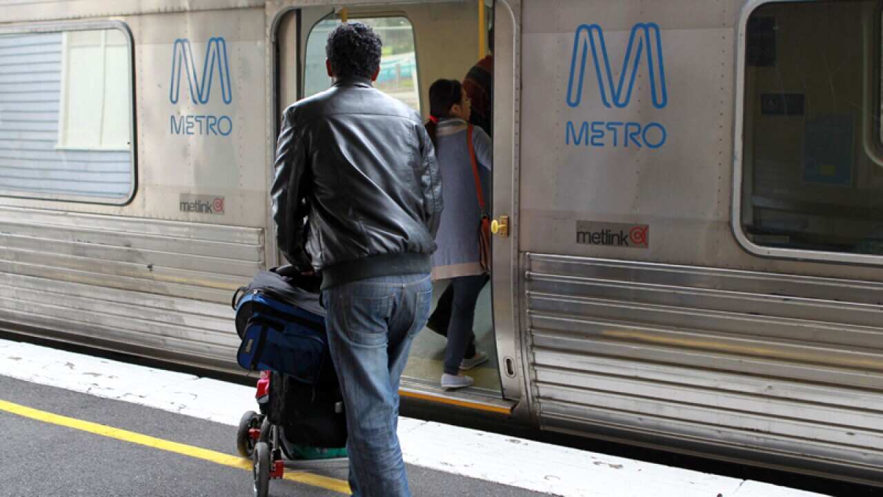 A metro train in Melbourne