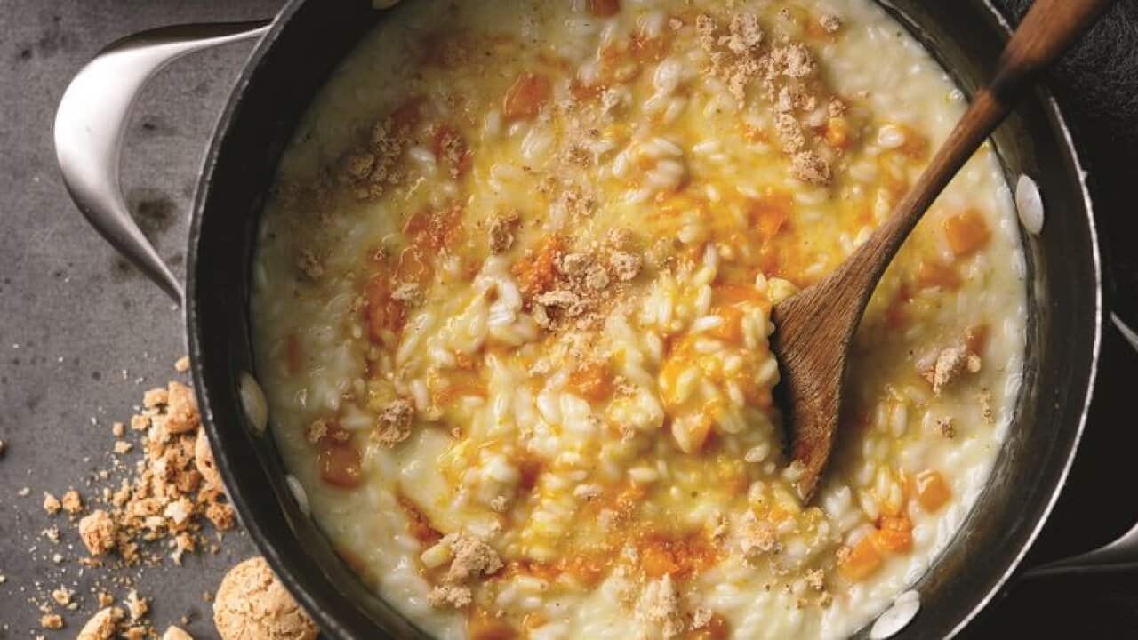Rizotto con zucca e amaretti