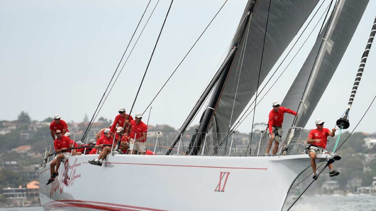 Wild Oats XI during the Big Boat Challenge on Sydney Harbour