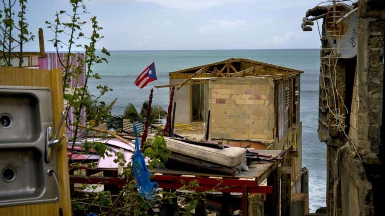 A file image of damage from Hurricane Maria on Puerto Rico