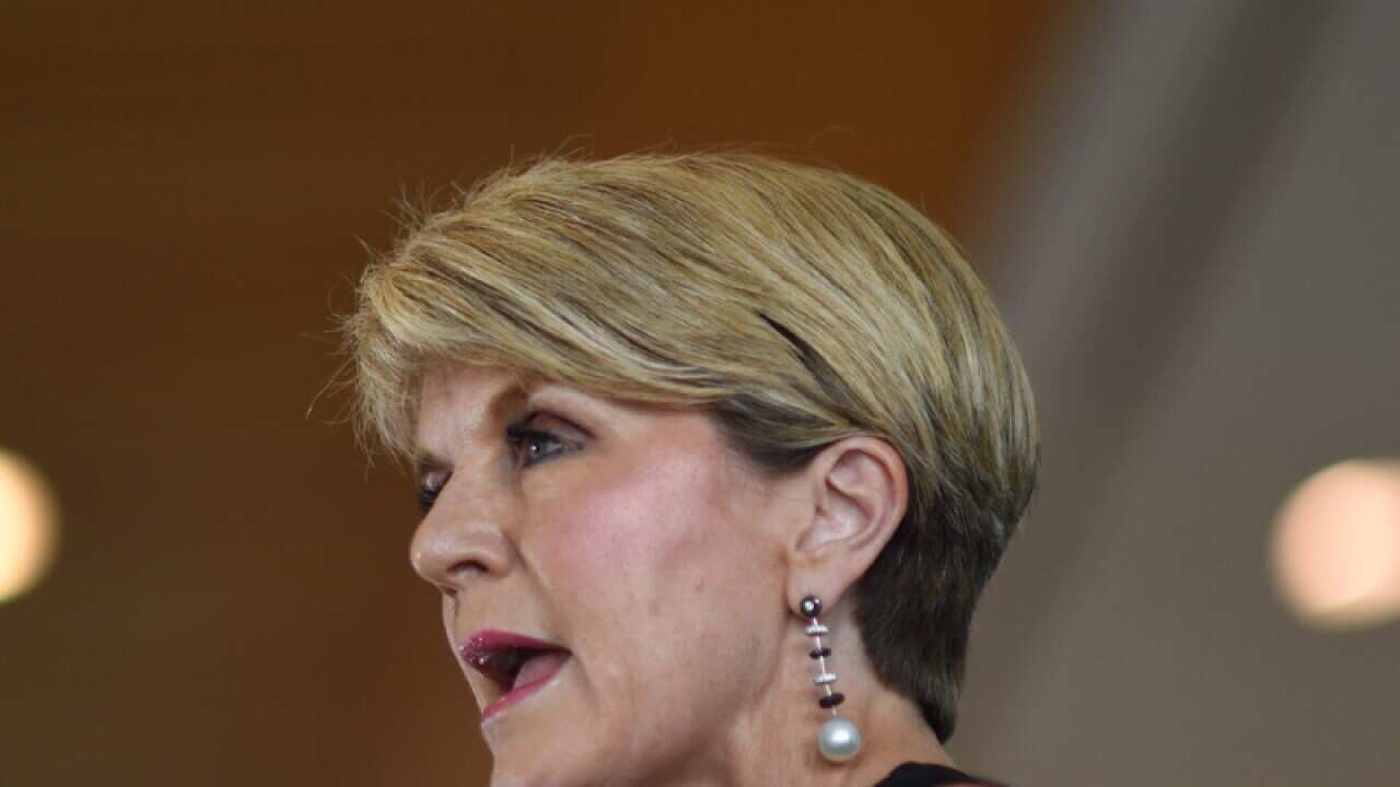 Australia's Foreign Minister Julie Bishop
