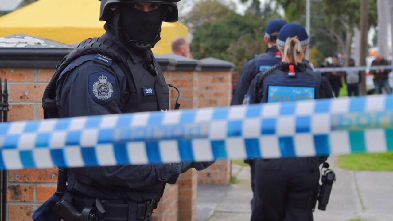 Police conduct a terror raid
