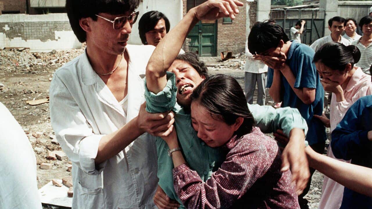 Mother Grieving for Dead Son