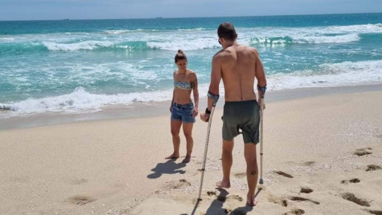 Dutch backpacker Tjerk Slagman is recovering from a motor accident