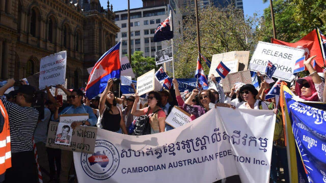 Cambodian Australian Protesting Cambodia Election