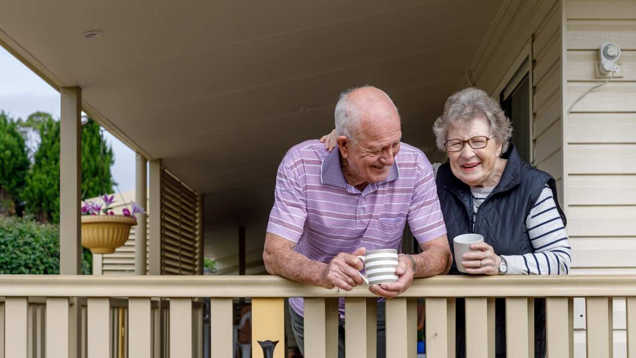 Australian Senior Citizen Couple Living Independently At Own Home