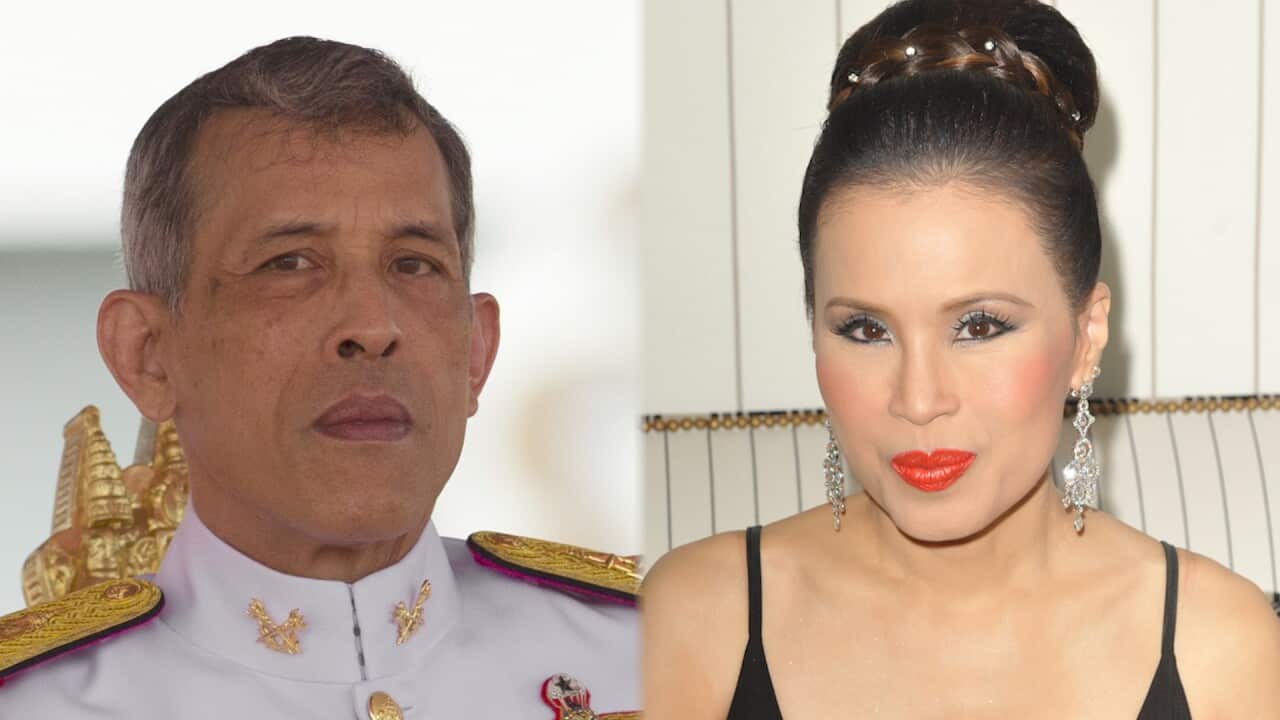 Thailand's King Vajiralongkor (left) Princess Ubolratana Mahidol (right)