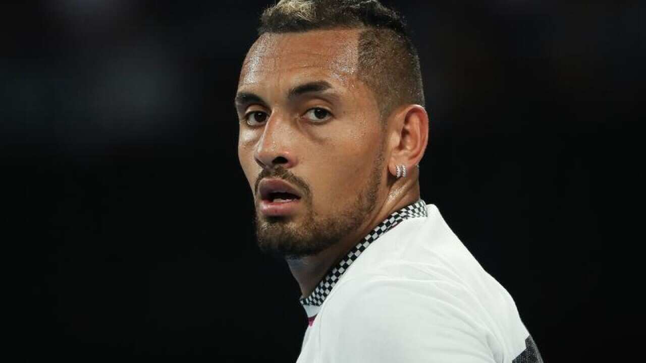 Nick Kyrgios of Australia in action.