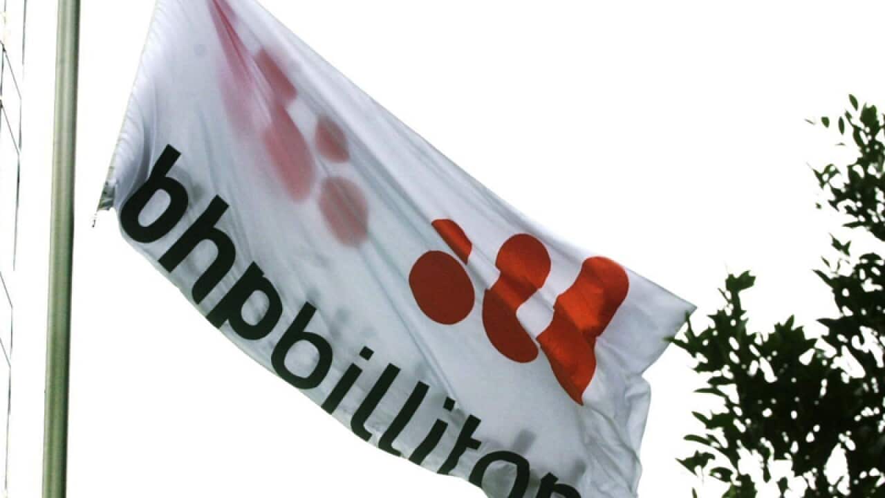 BHP Billiton flag.