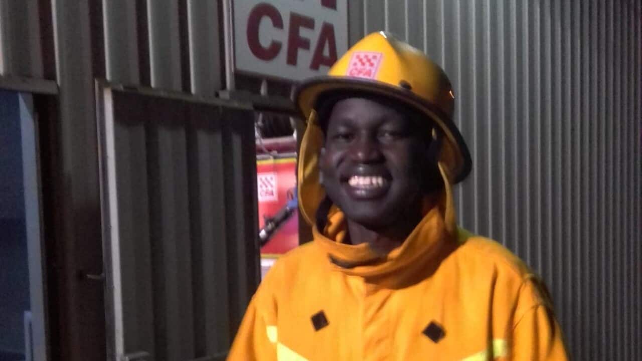 Makuei Chan is a volunteer firefighter in Victoria