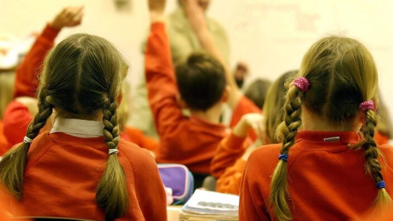 Primary school pupils during a lesson
