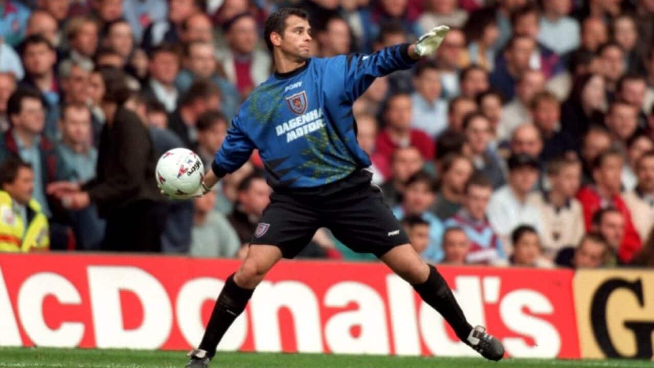 Steve Mautone in action for West Ham United in 1996