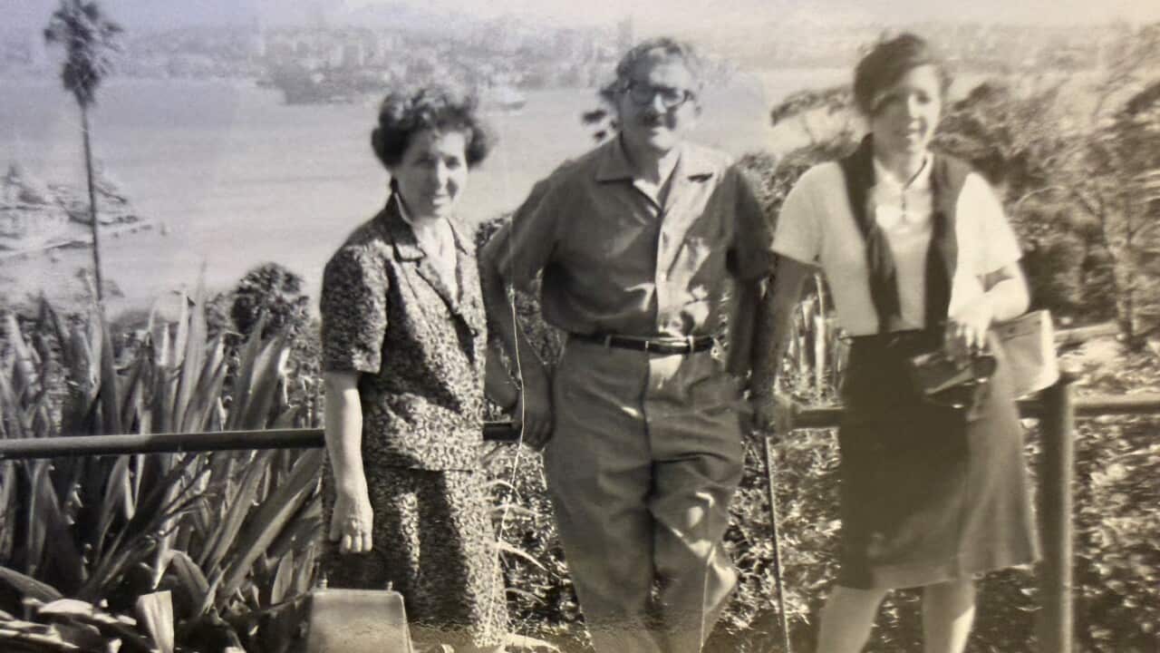 Alessandra Golisano with her parents at Taronga Zoo in 1969
