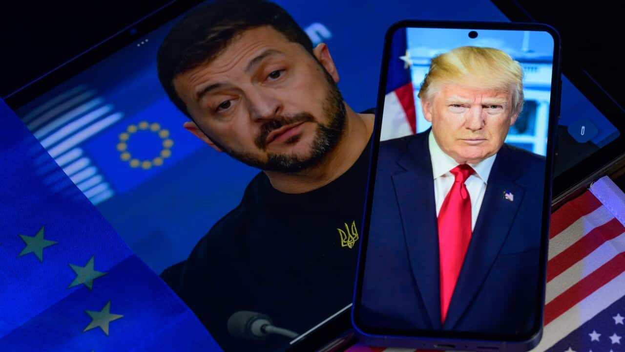 Donald Trump - Vladimir Zelensky - Photo Illustration