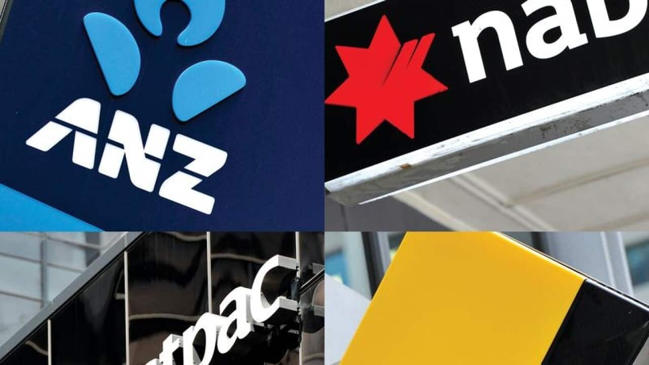 Composite image of the logos of the big four banks.