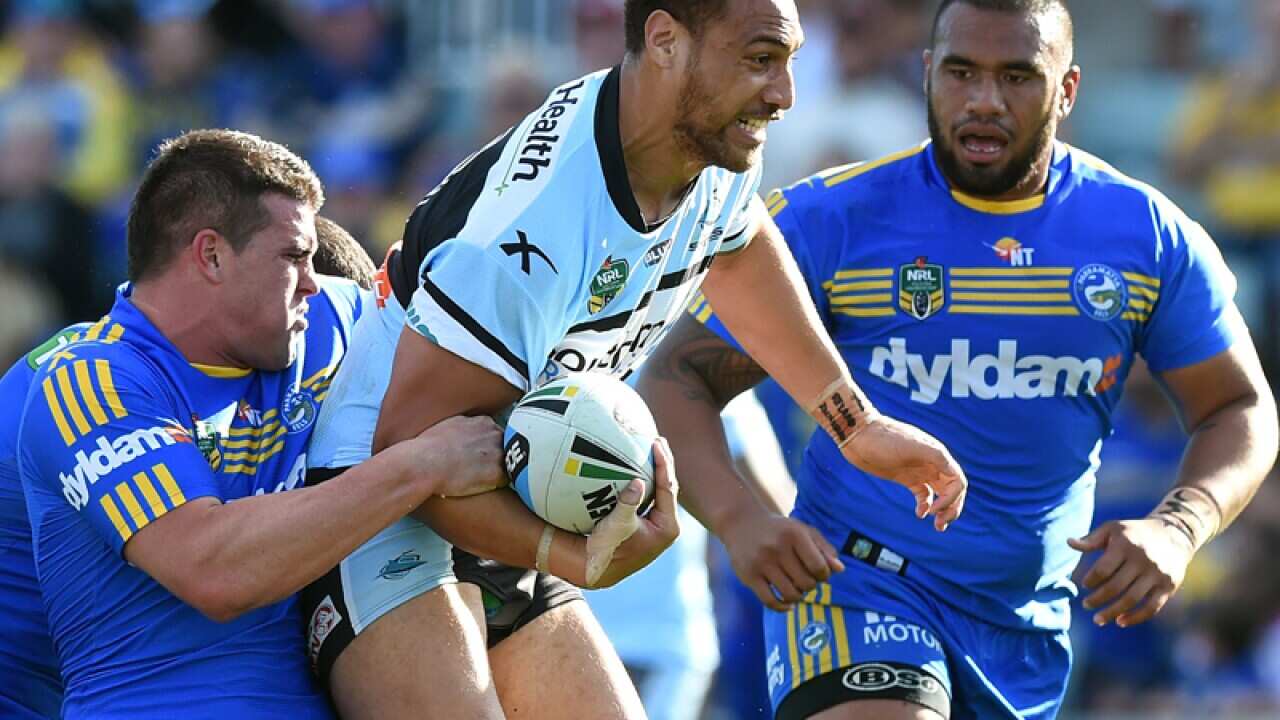 Sam Tagataese of the Sharks