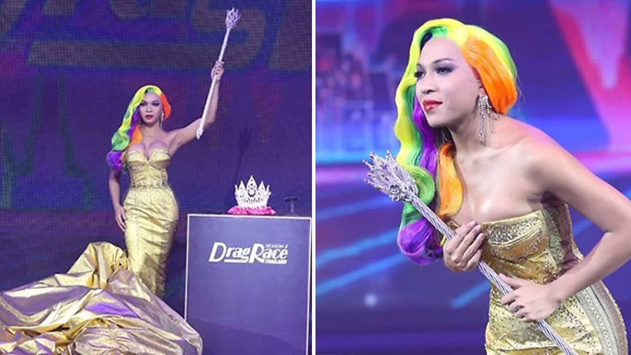 "แองเจเล่ อานัง" หญิงข้ามเพศคว้ารางวัลชนะเลิศรายการ แดร็ก เรซ ไทยแลนด์ ซีซั่น 2