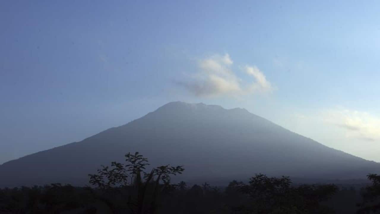 Mount Agung volcano, Indonesia. (AAP)