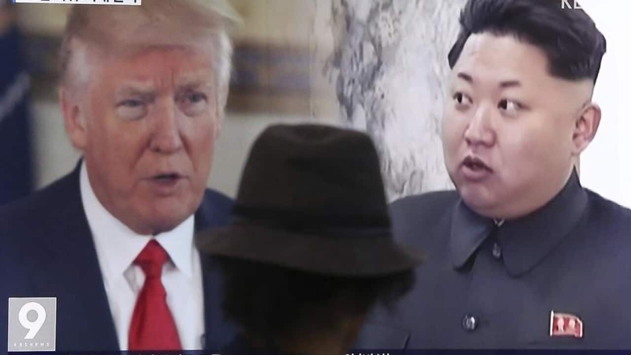 Donald Trump and Kim Jong Un.