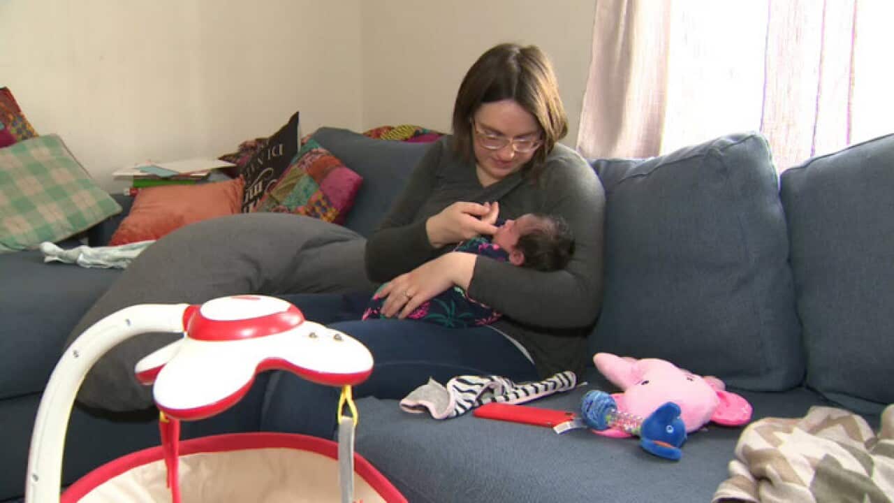 Eilidh Di Natale and 10-day-old baby Helina