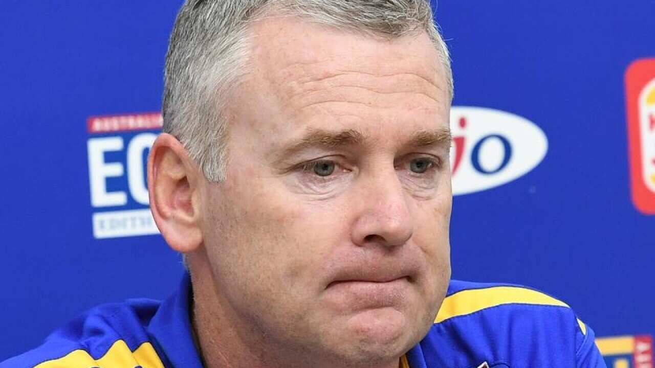 West Coast Eagles coach Adam Simpson