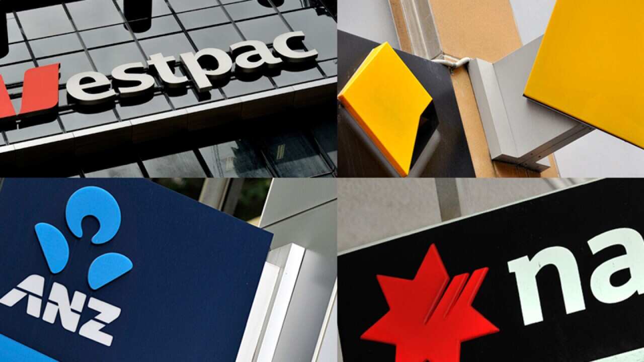 Signage for the big four Australian banks