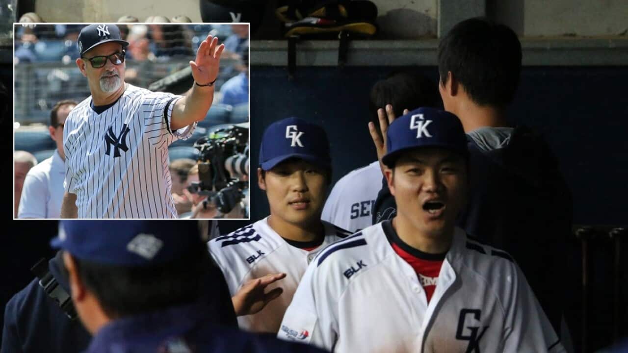 Australian NY Yankees champion's home run as GeelongKorea team manager
