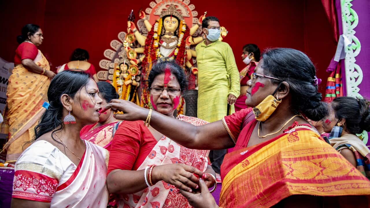 Different moments of celebration by sex workers of Sonagachi red light area which is Kolkata and Asia's biggest red light district.